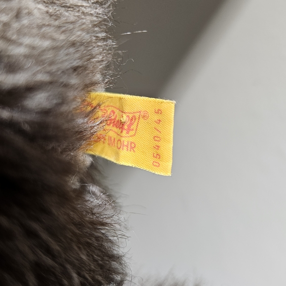 Plush Steiff Gray "Punch " Monkey Stuffed Cuddle Toy Plushie. Looks Like Punch - Picture 2 of 6